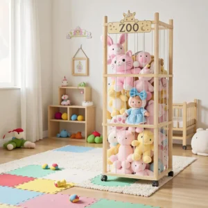 56” Wooden Stuffed Animal Storage Tower