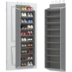 10-Tier Hanging Rack Holds 20 Pairs of Shoes